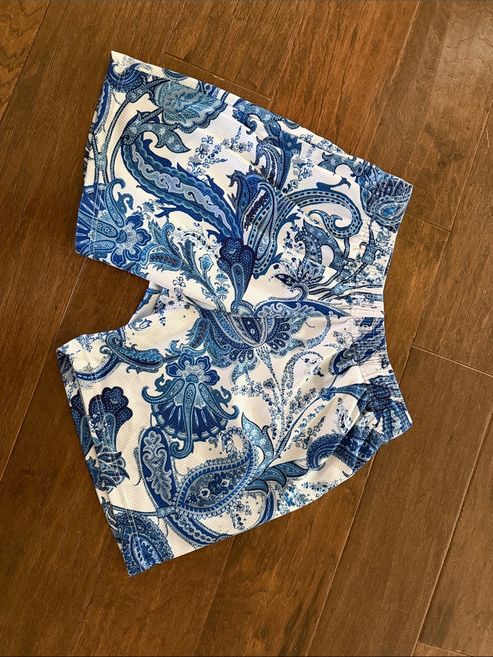 Blue Paisley Kids Shorts - Lightweight Printed Summer Bottoms